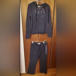 Aéropostale Navy Hoodie and Sweatpants Set Sz Med